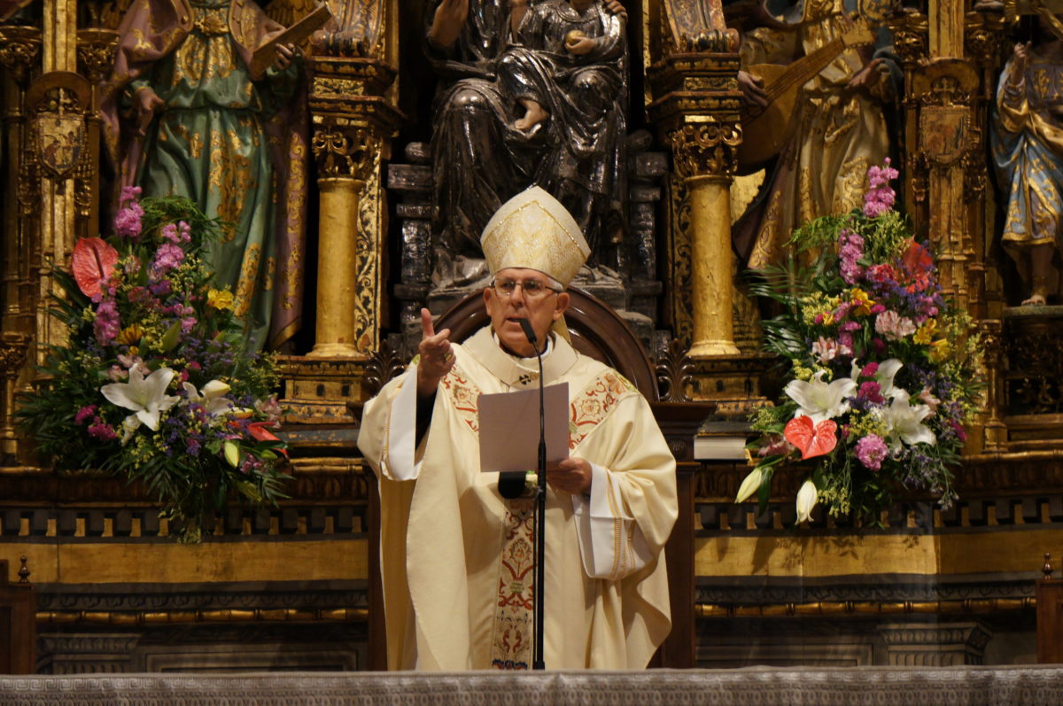 Braulio Rodríguez, durante la Misa Crismal